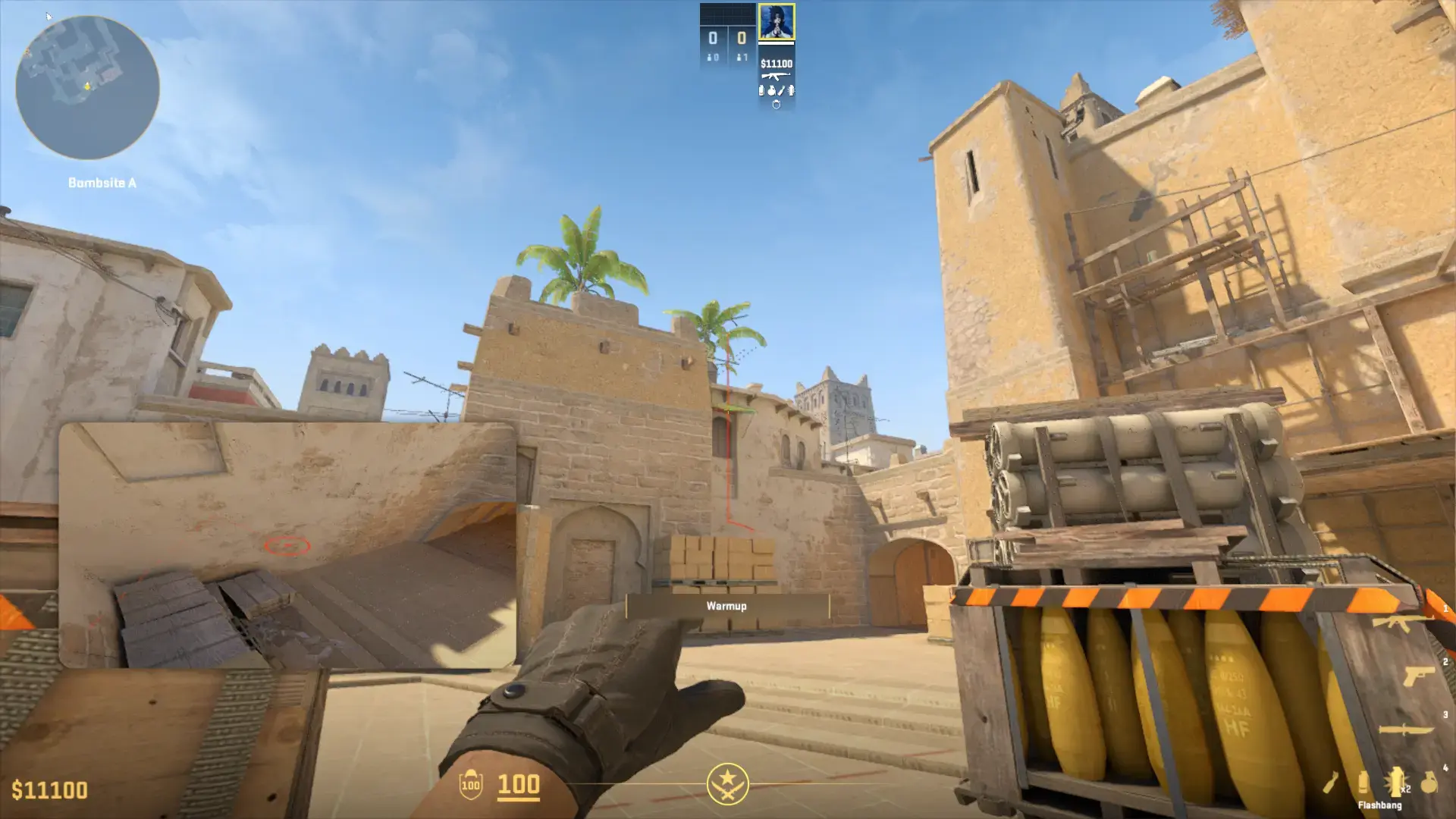 É melhor jogar flashbangs através desta casa com um jumpthrow.