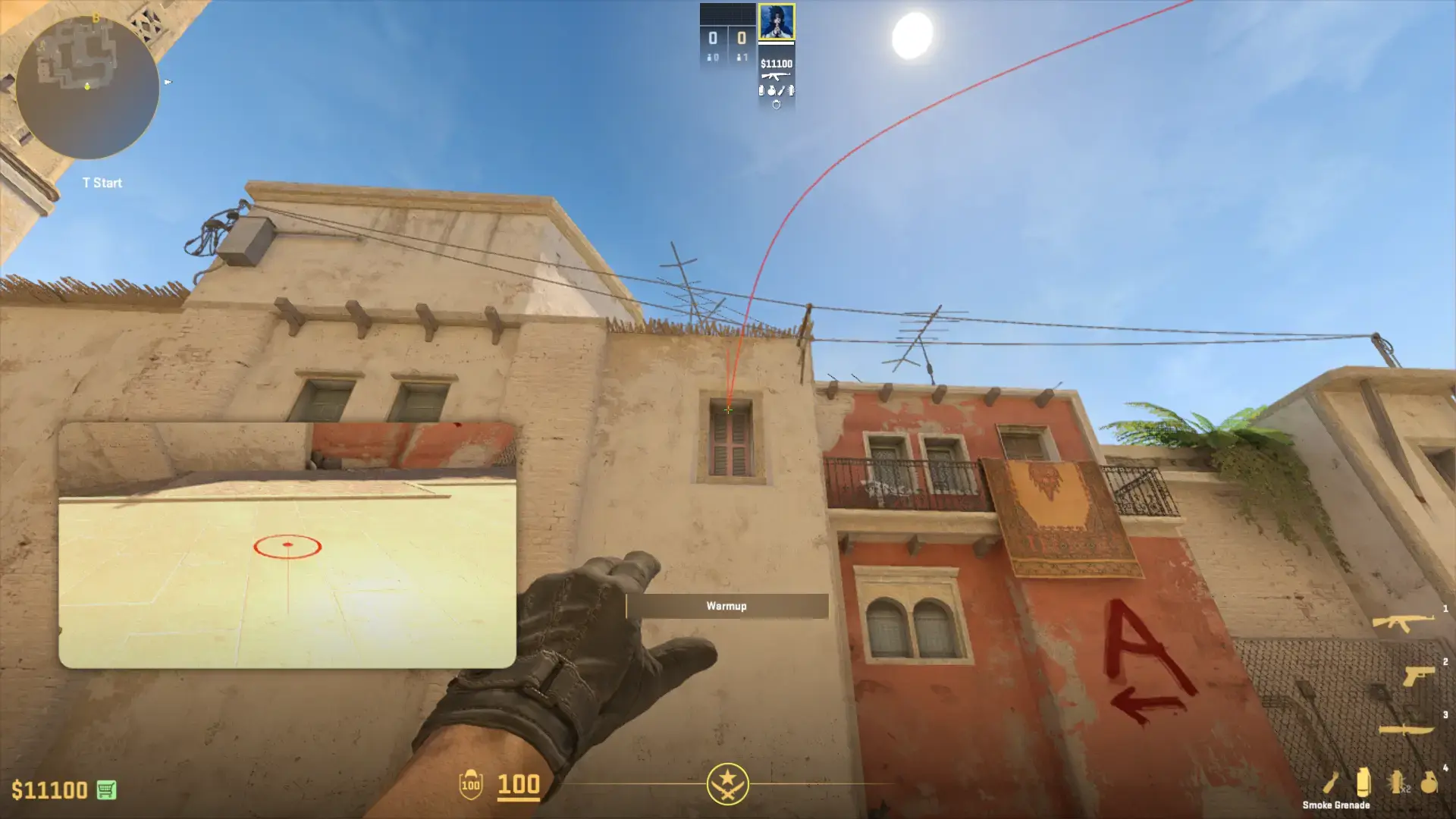 Esta granada deve ser jogada com um jumpthrow.