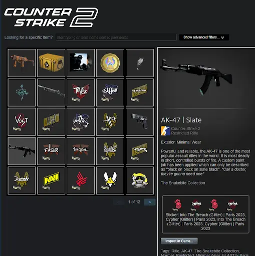 Counter-Strike 2 inventory