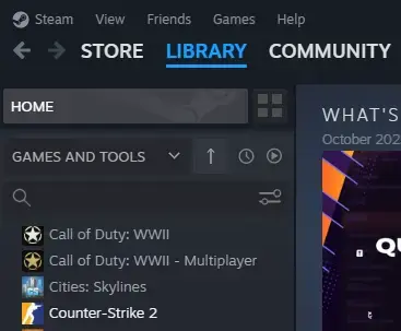 Biblioteca do Steam