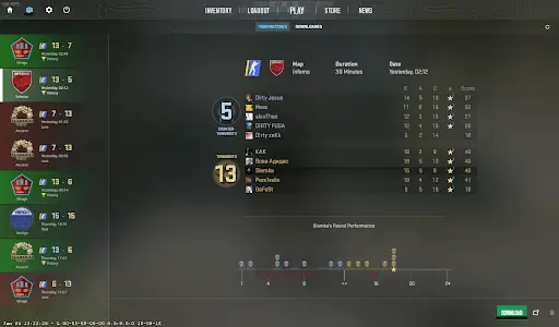 Powtórki meczów CS2