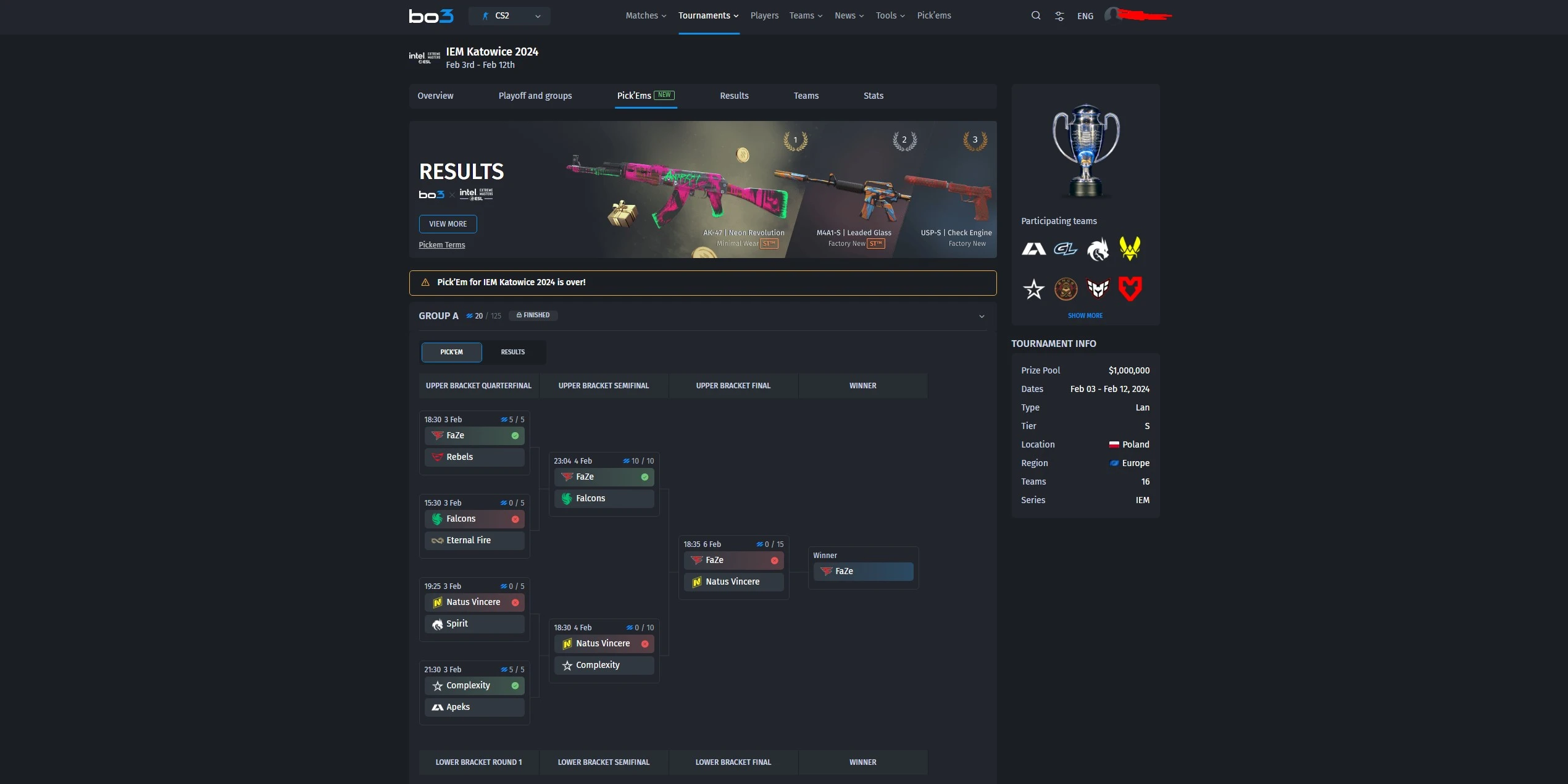 Bo3 tournament pick'ems