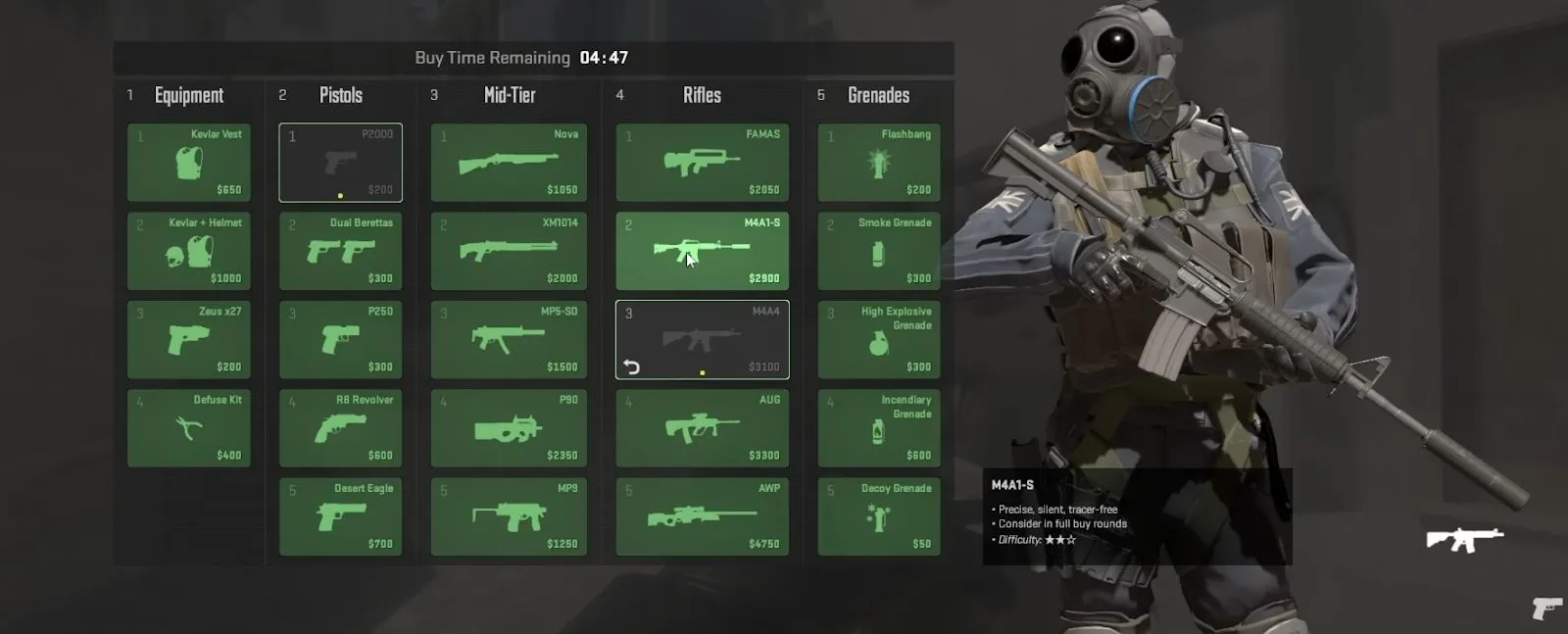 CS2 loadout