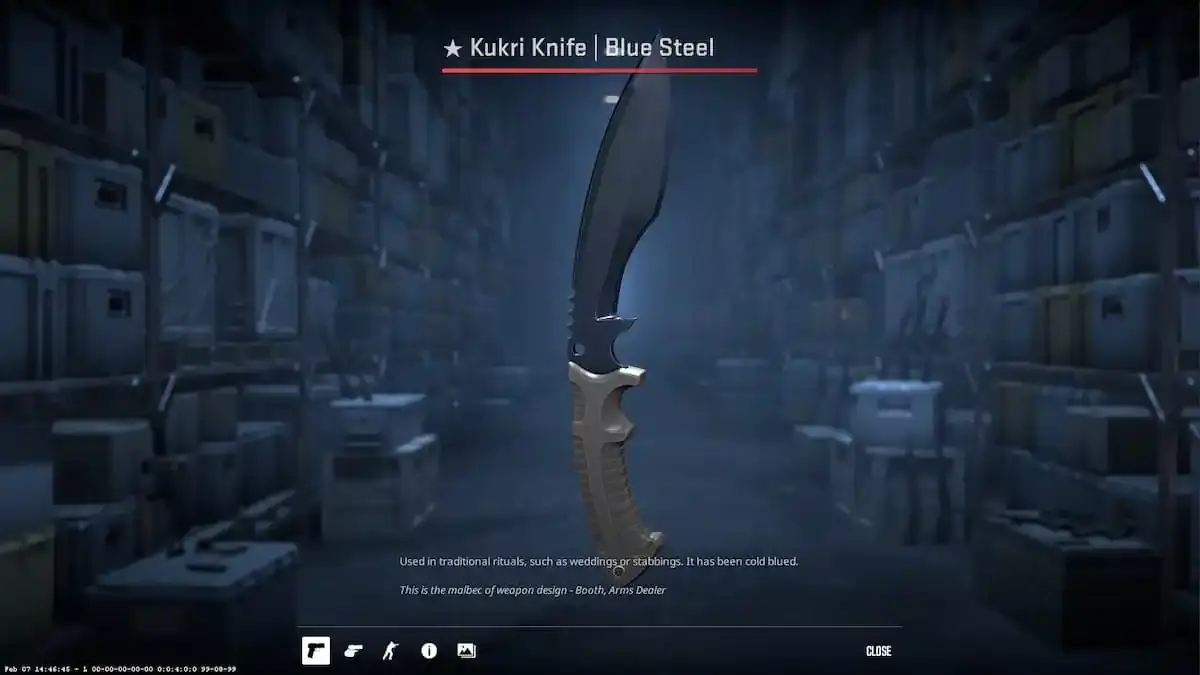 Kukri Knife Blue Steel