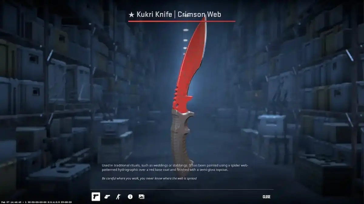 Kukri Knife Crimson Web