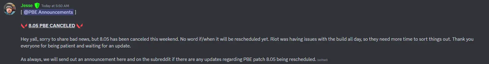 8.05 PBE Canceled