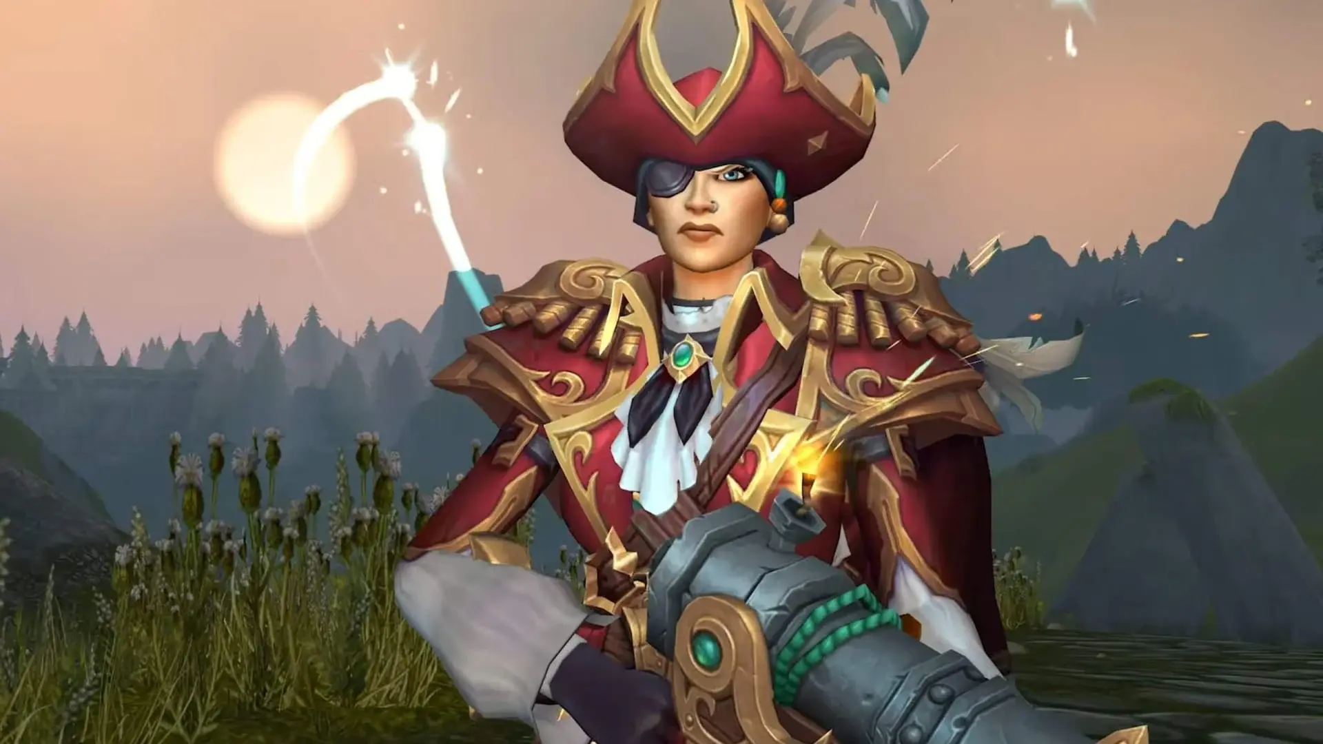 A character wearing pirate gear in Plunderstorm