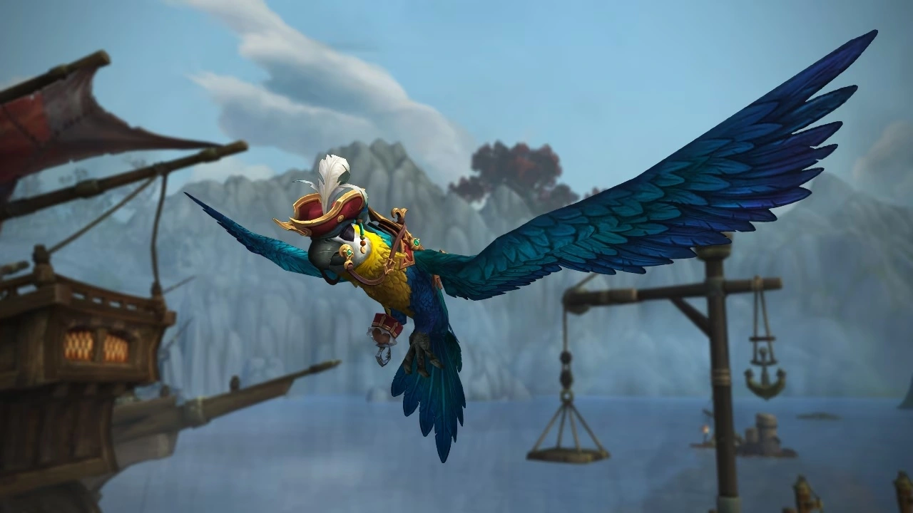 Parrot in a pirate costume from WoW

