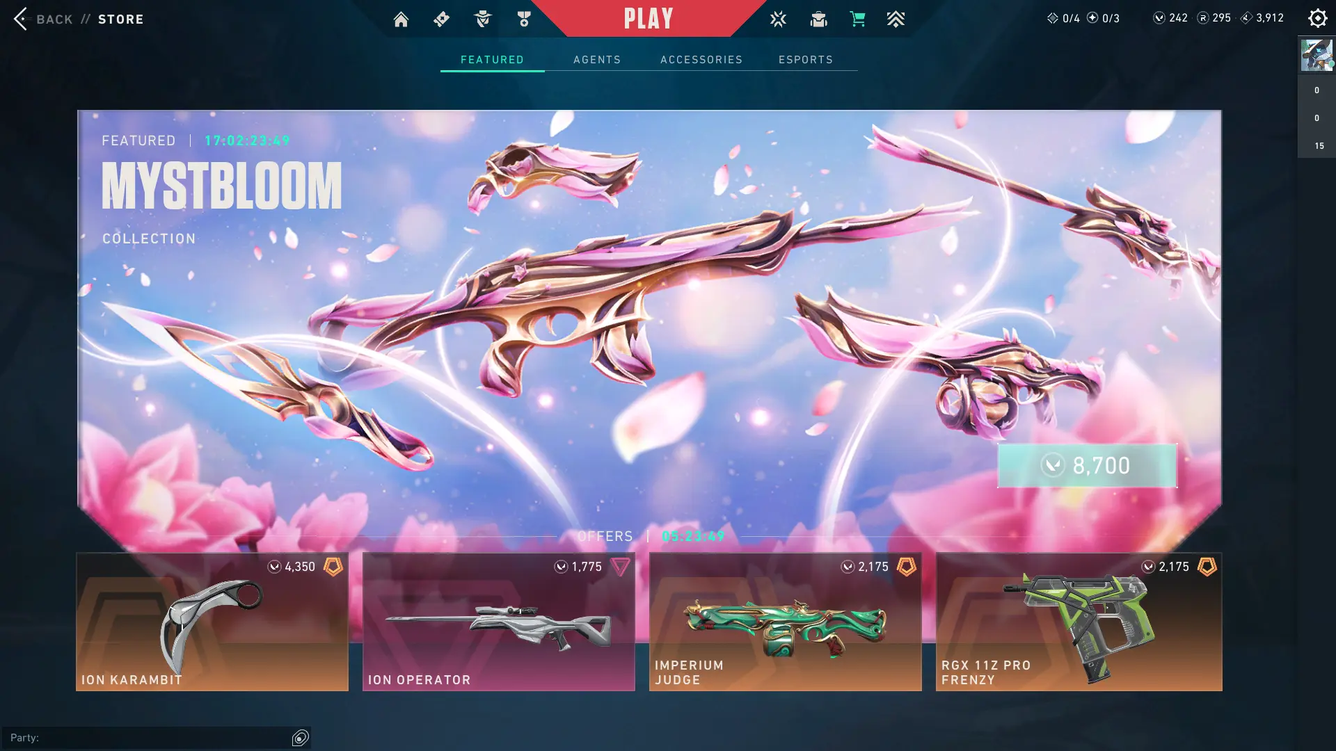 Renovación de la tienda de skins de Valorant