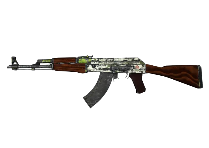 AK-47 Hydroponic skin com marcas de batalha