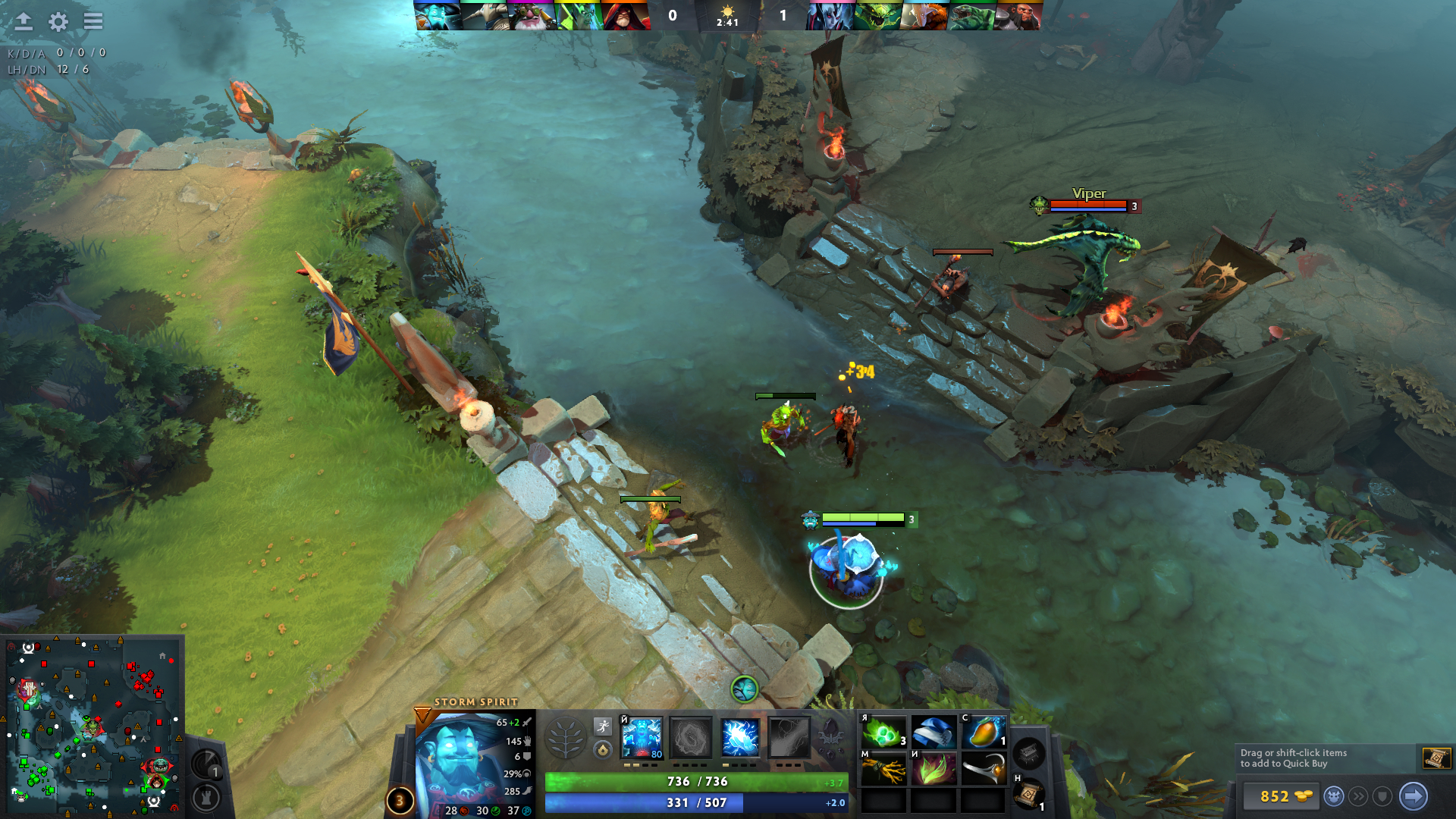 Last hitting creeps