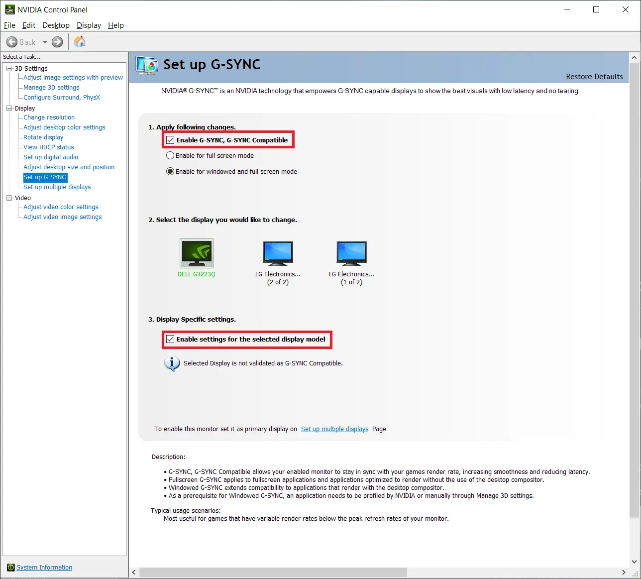 How to enable NVIDIA G-Sync