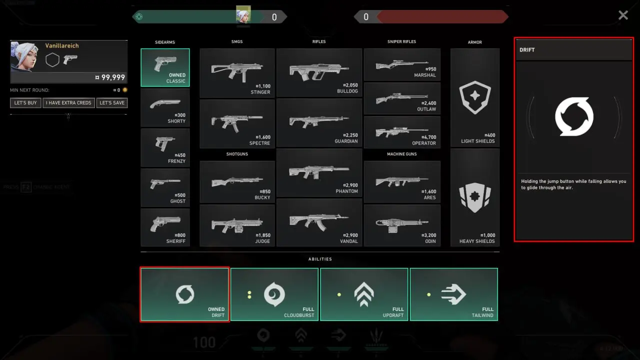 Equipamento do Valorant