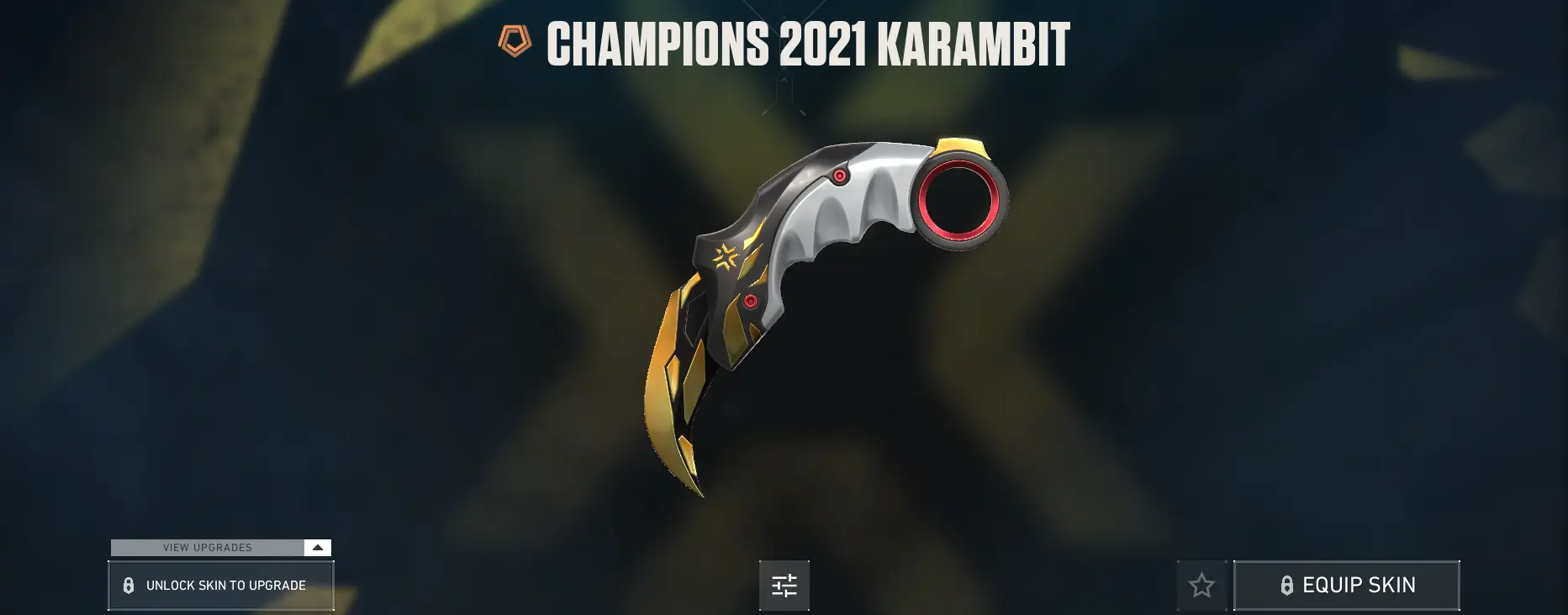 Skin de Karambit Champions 2021 Melee