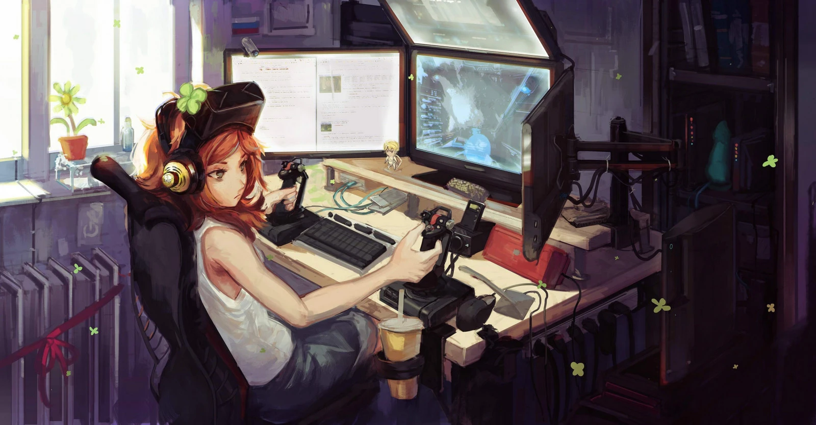 Mädchen vor dem PC