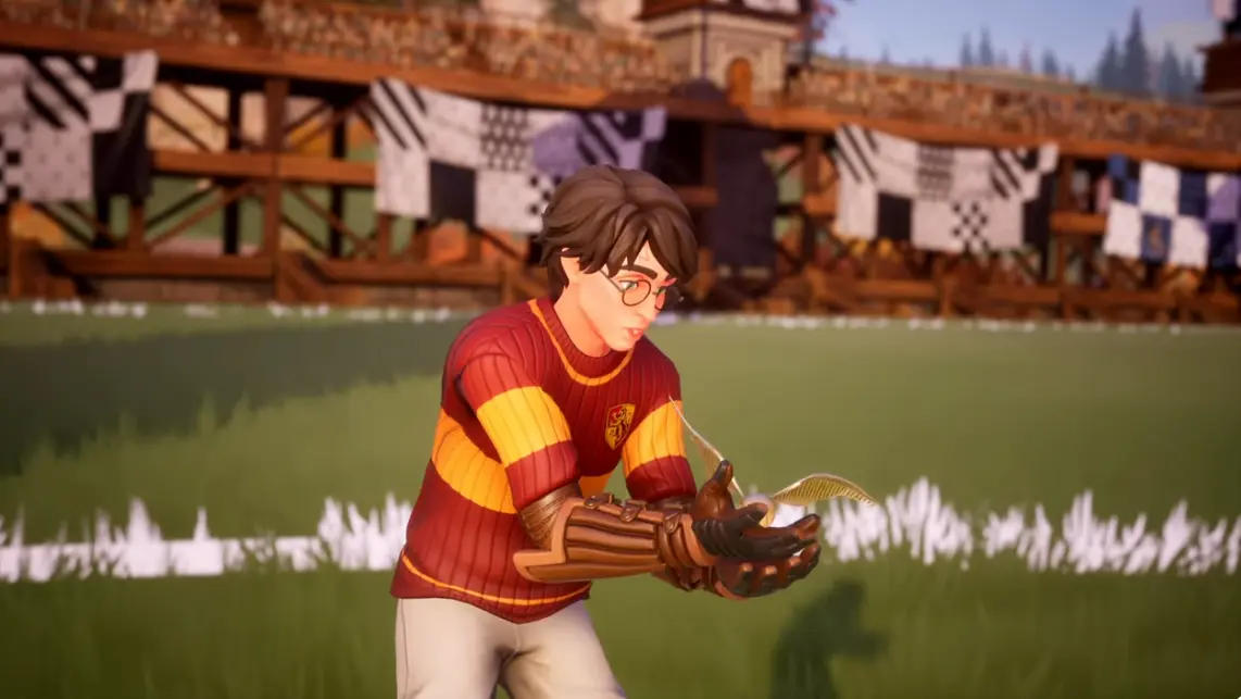 Frame from the trailer of Harry Potter: Quidditch Champions