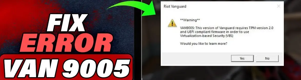 Etapas para corrigir o erro VAN9005