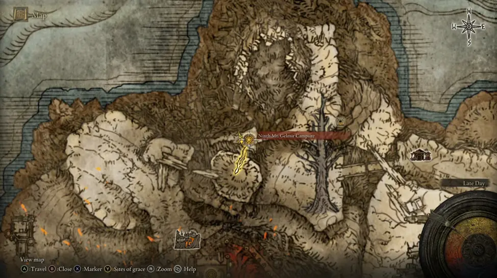 Location of the boss Fallingstar Beast (Hinterlands)