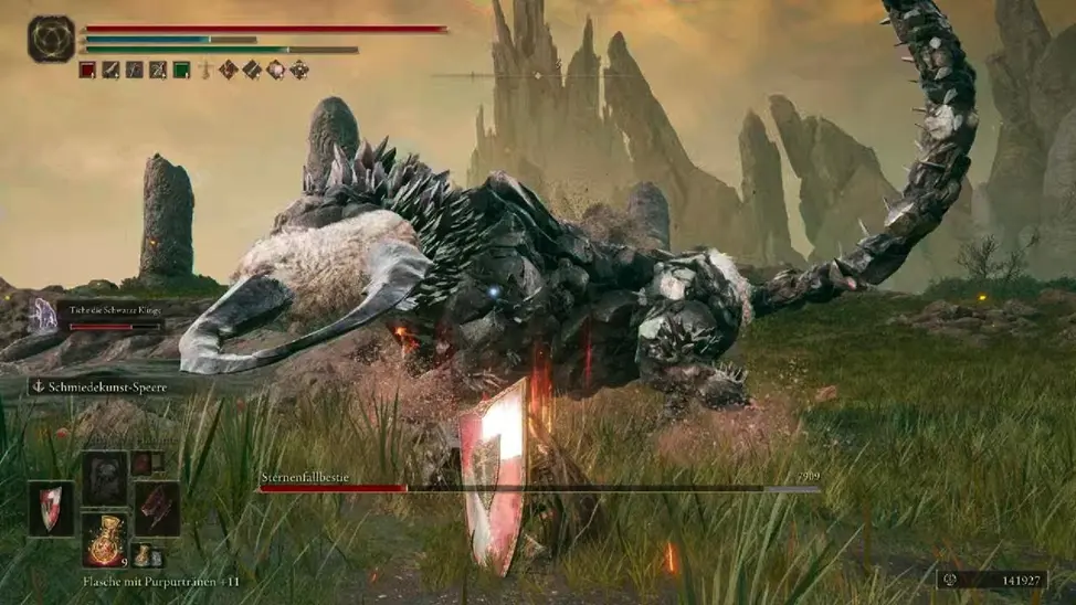 Boss's Preparation for Gravity Attack