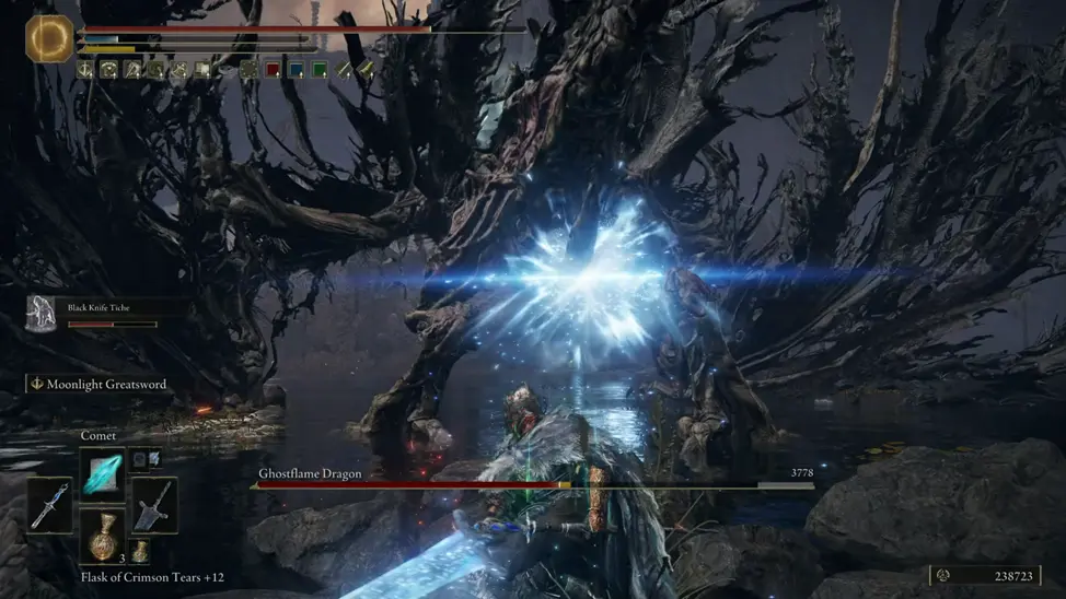 Ranged attack on Ghostflame Dragon