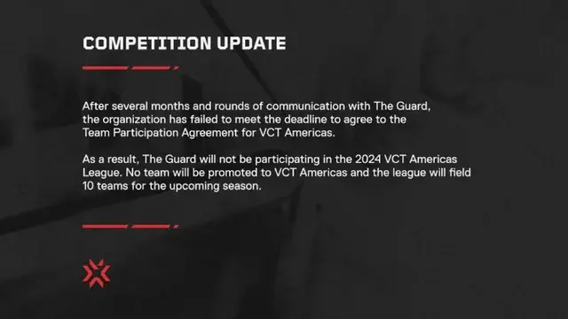 Riot Games statement on the future of The Guard