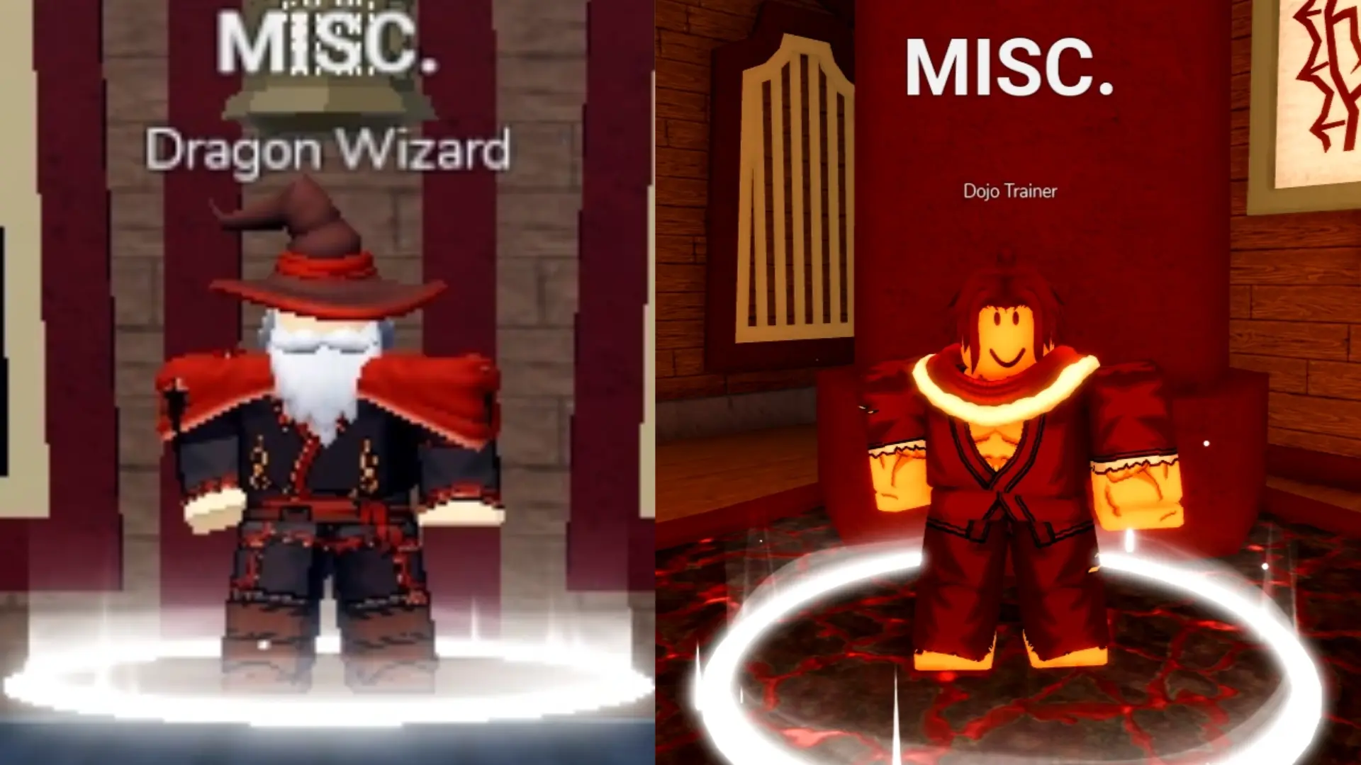 The two NPCs for Draco race: Dojo Trainer and Dragon Wizard.