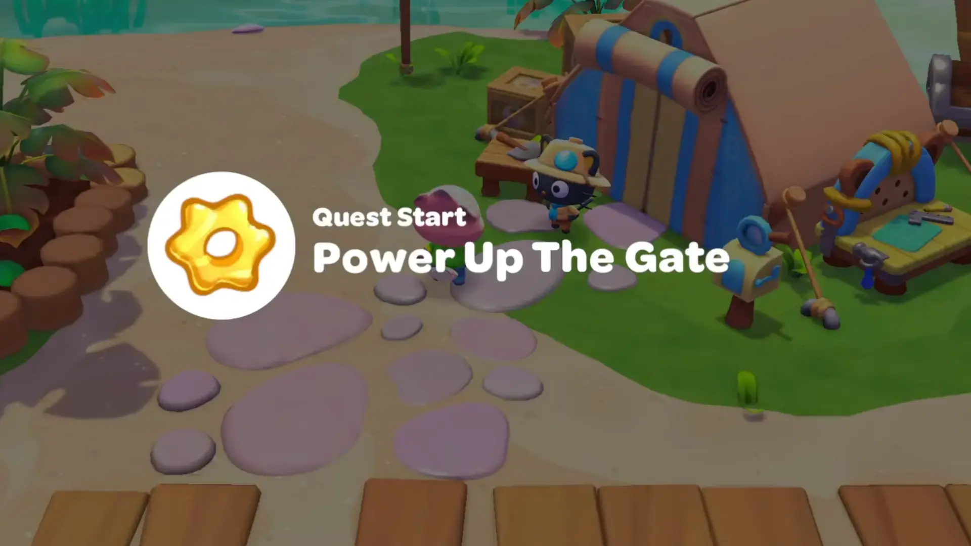 "Power Up The Gate" quest requires Yellow Power Crystals.