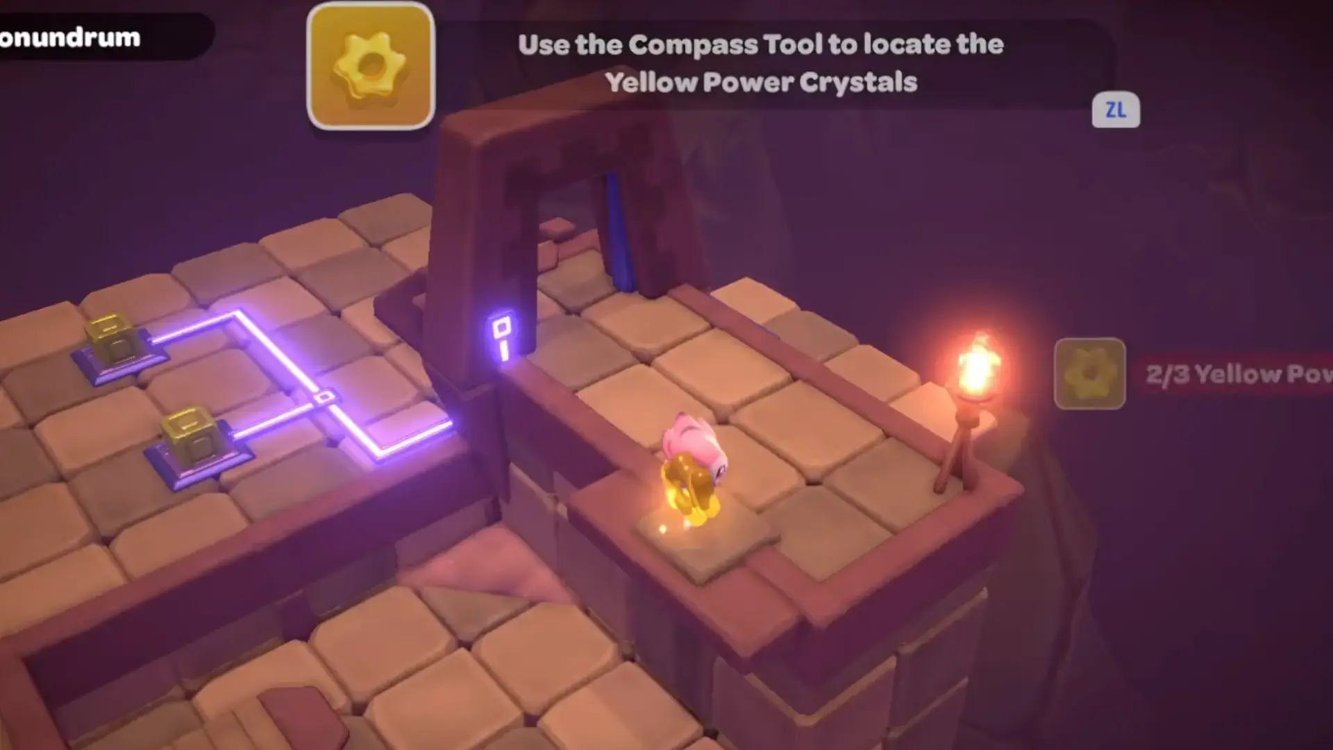 Yellow Power Crystal's second location requires solving the Crystal Conundrum puzzle.