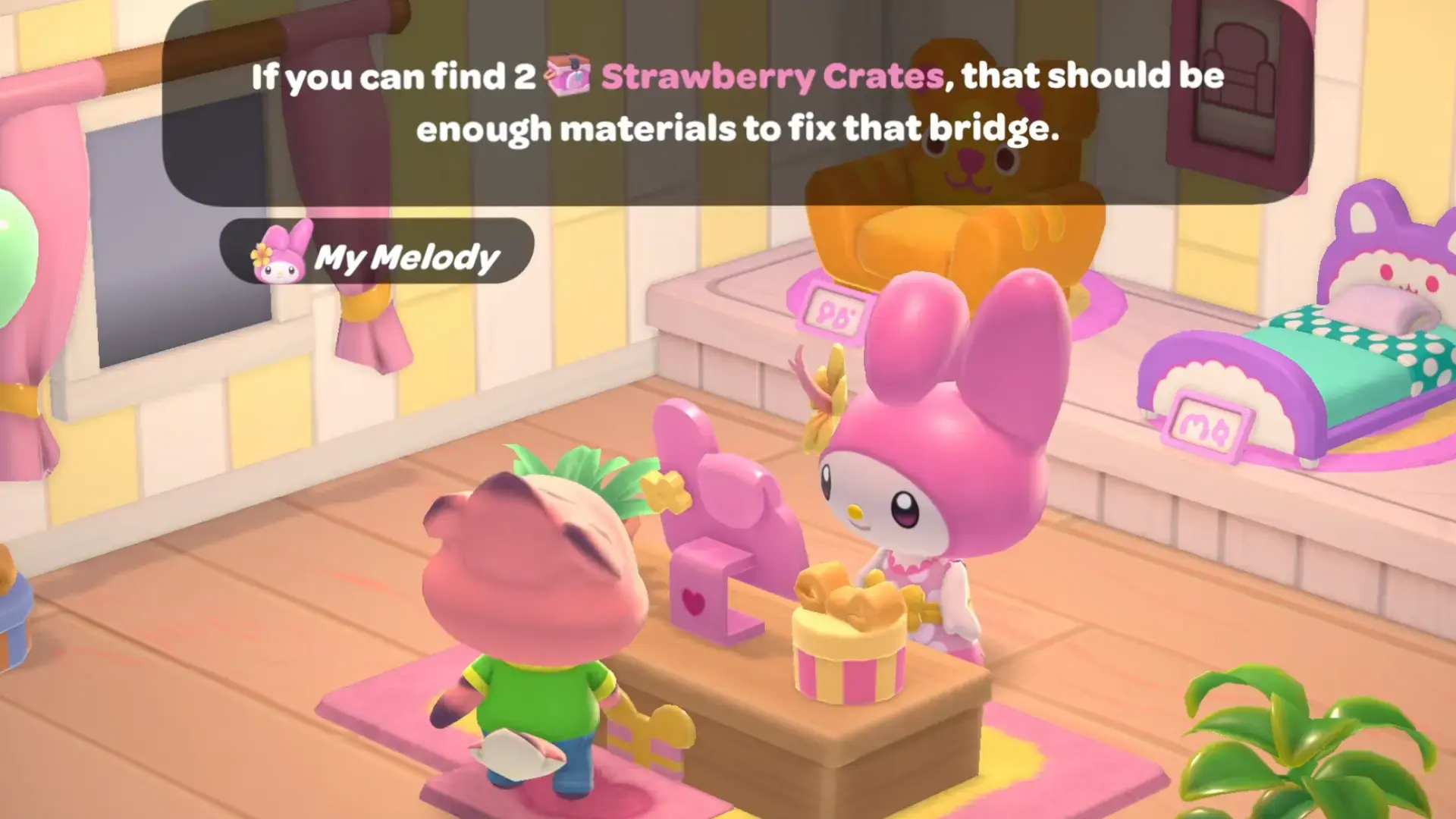 Yellow Power Crystal's third location requires My Melody's help.