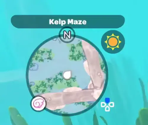 The first Blue Power Crystal location on the map.