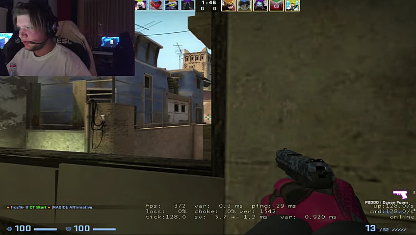 s1mple's crosshair in 2023