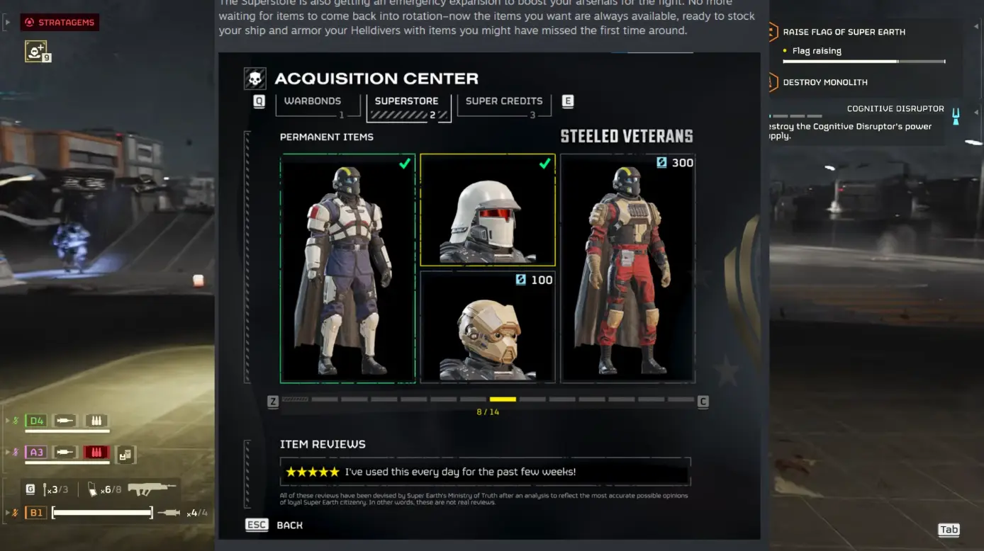 Nuevos artículos y skins en Helldivers 2: Galactic Emergency