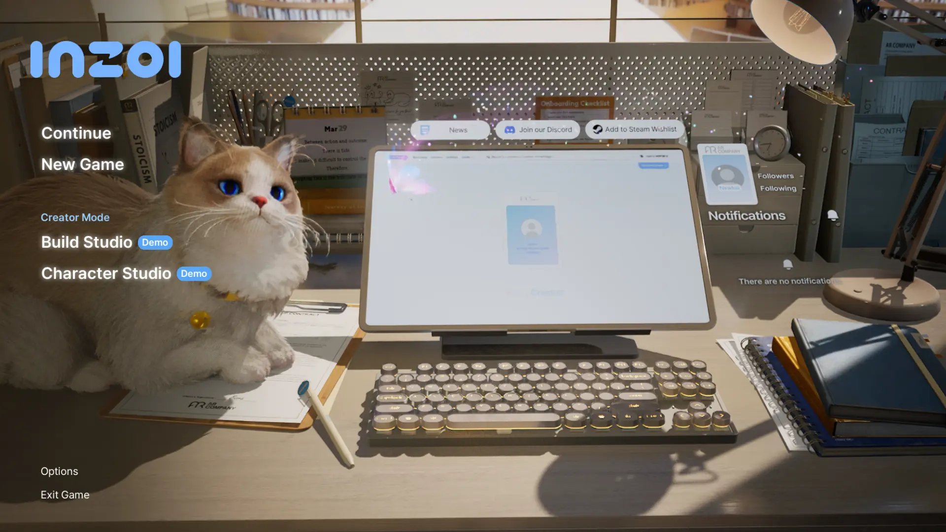 Players work for a cat CEO in inZOI