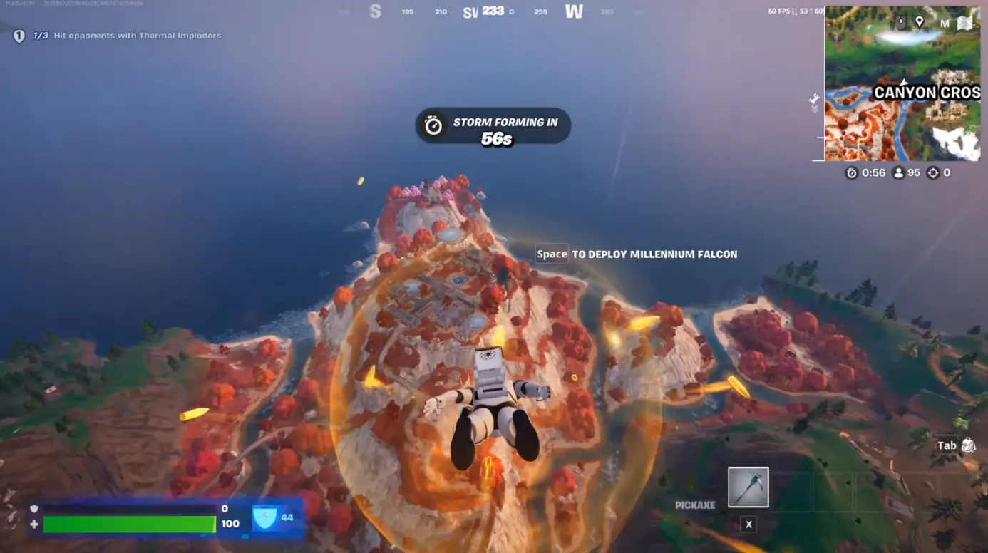 &nbsp; &nbsp;Landingssted til Darth Vaders lokation i Fortnite