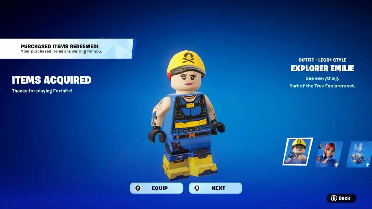 스킨&nbsp;Explorer Emilie&nbsp;Fortnite