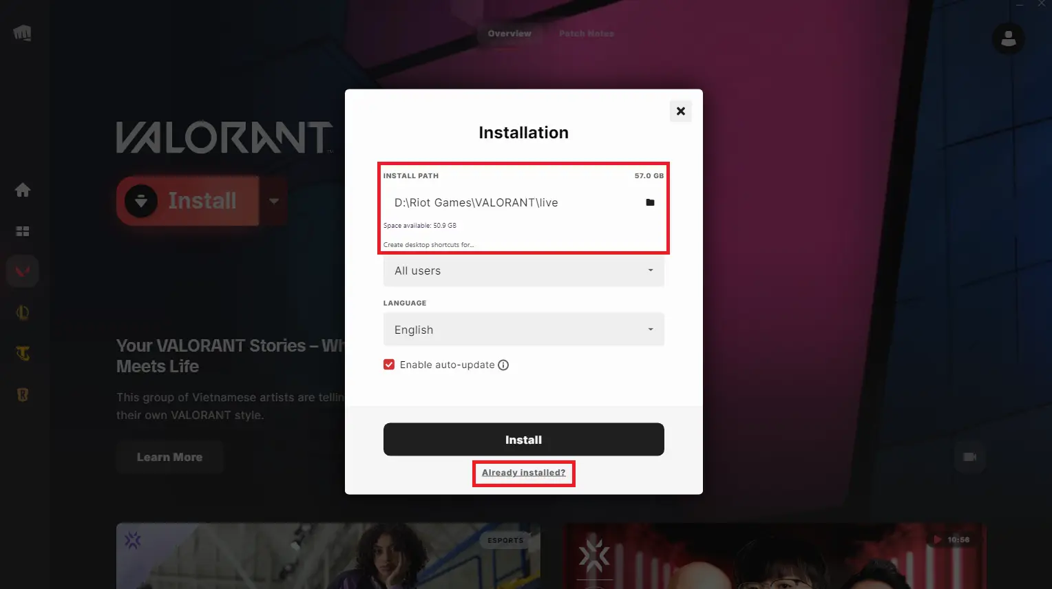 Jak zmienić ścieżkę instalacji VALORANT