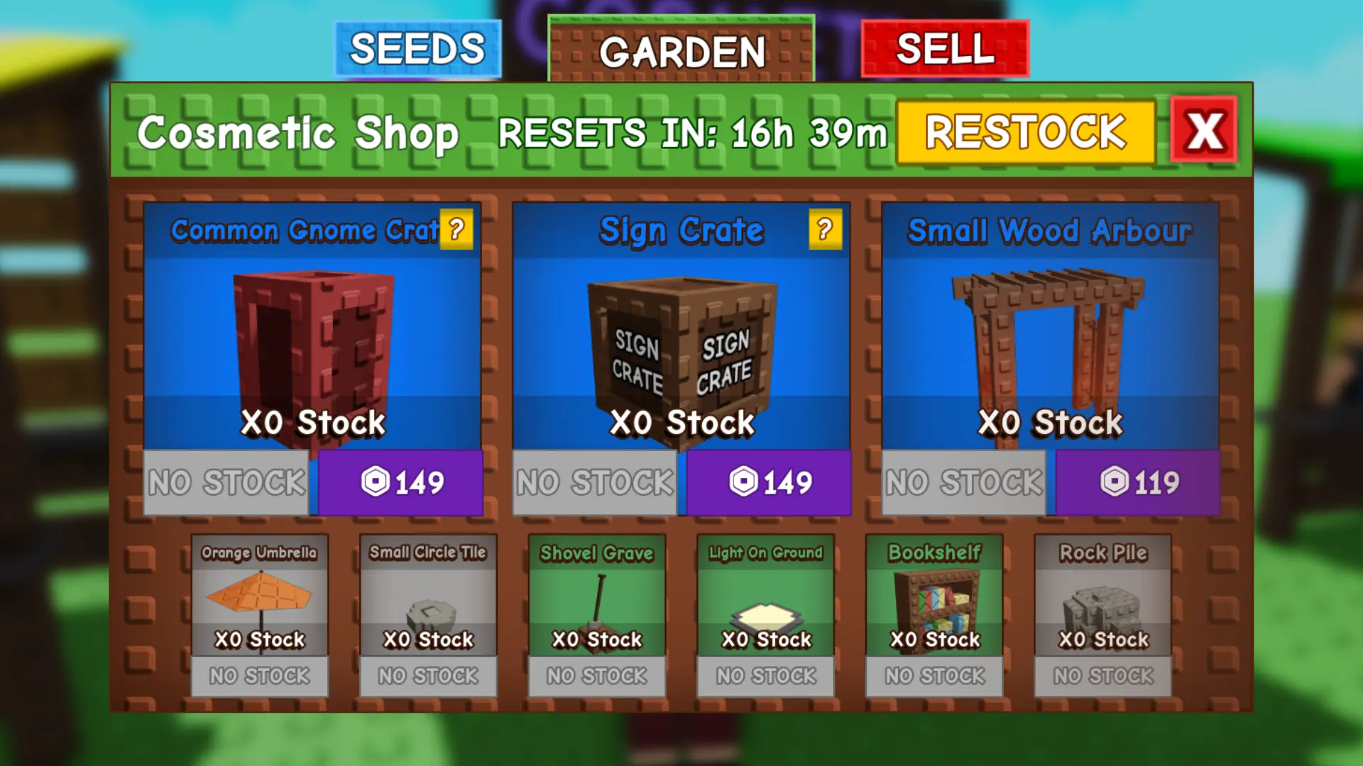 Items in Cosmetics Shop rotates every 4 hours
