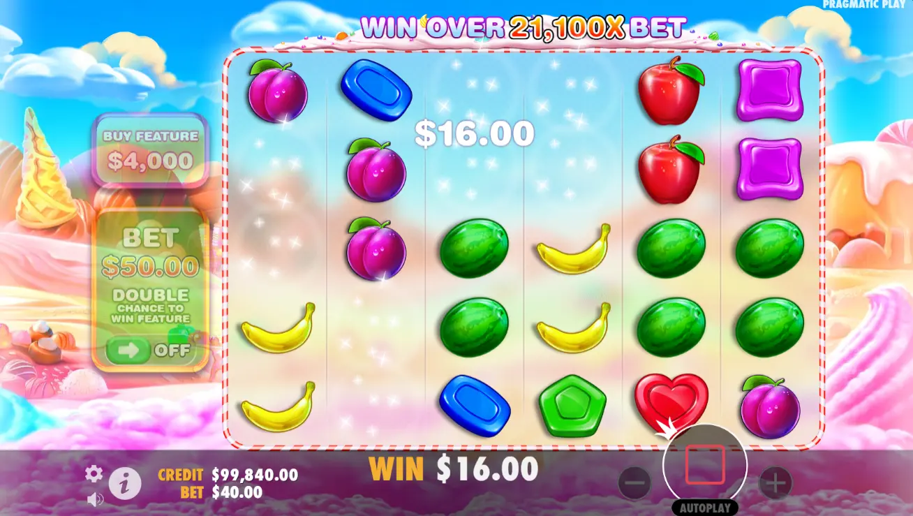 Processus de jeu Sweet Bonanza