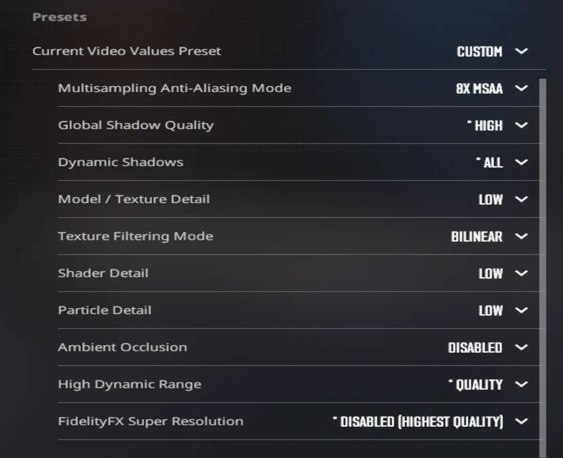 headtr1ck CS2 setting in-game