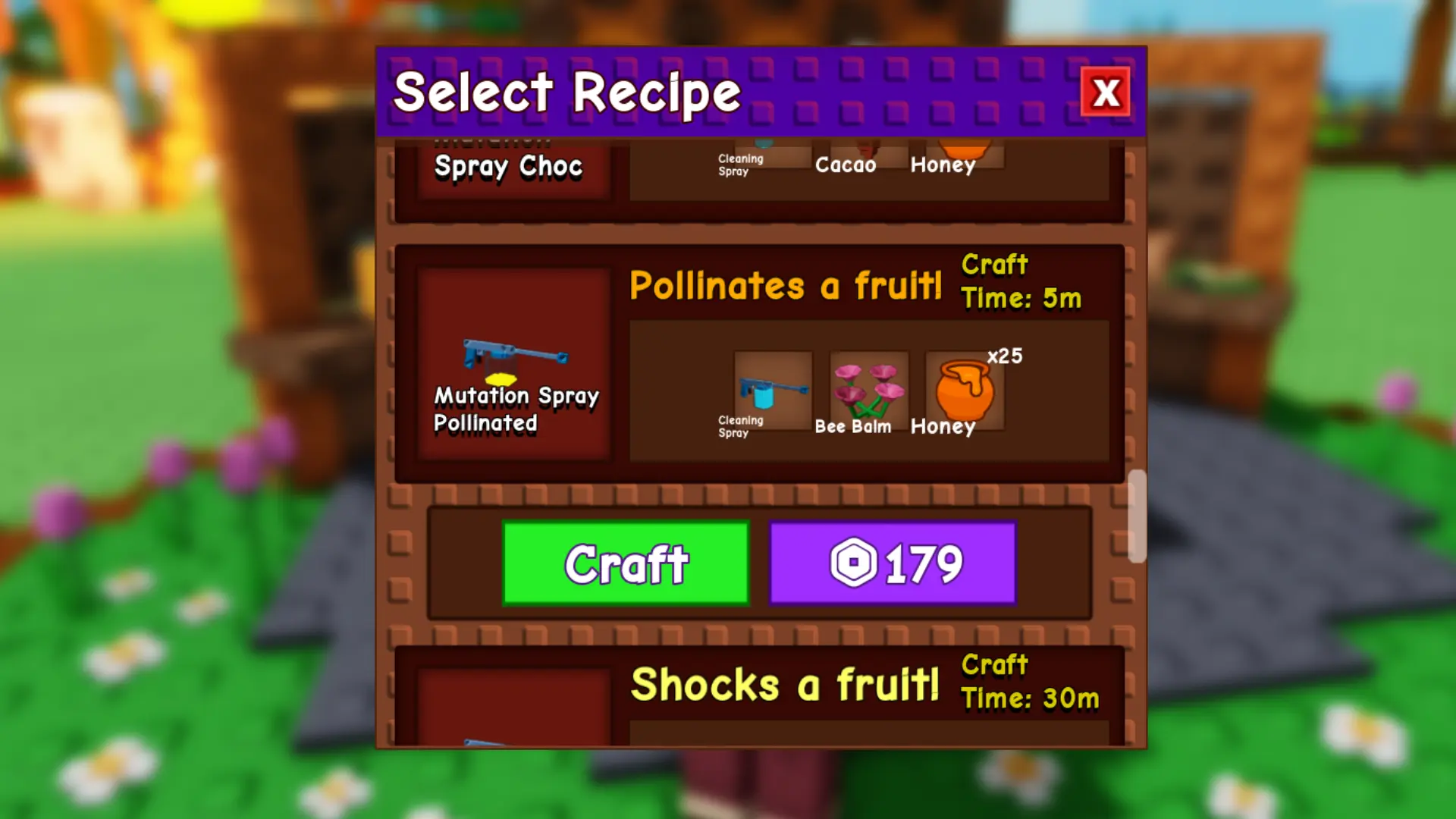 Pollination Mutation Spray recipe