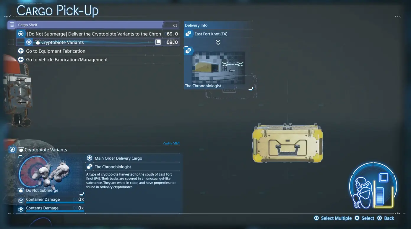 Tarea con cryptobiotes en&nbsp;Death Stranding 2