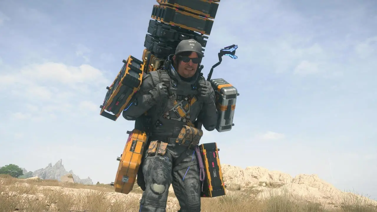 Death Stranding 2で荷物を運ぶセム・ポーター