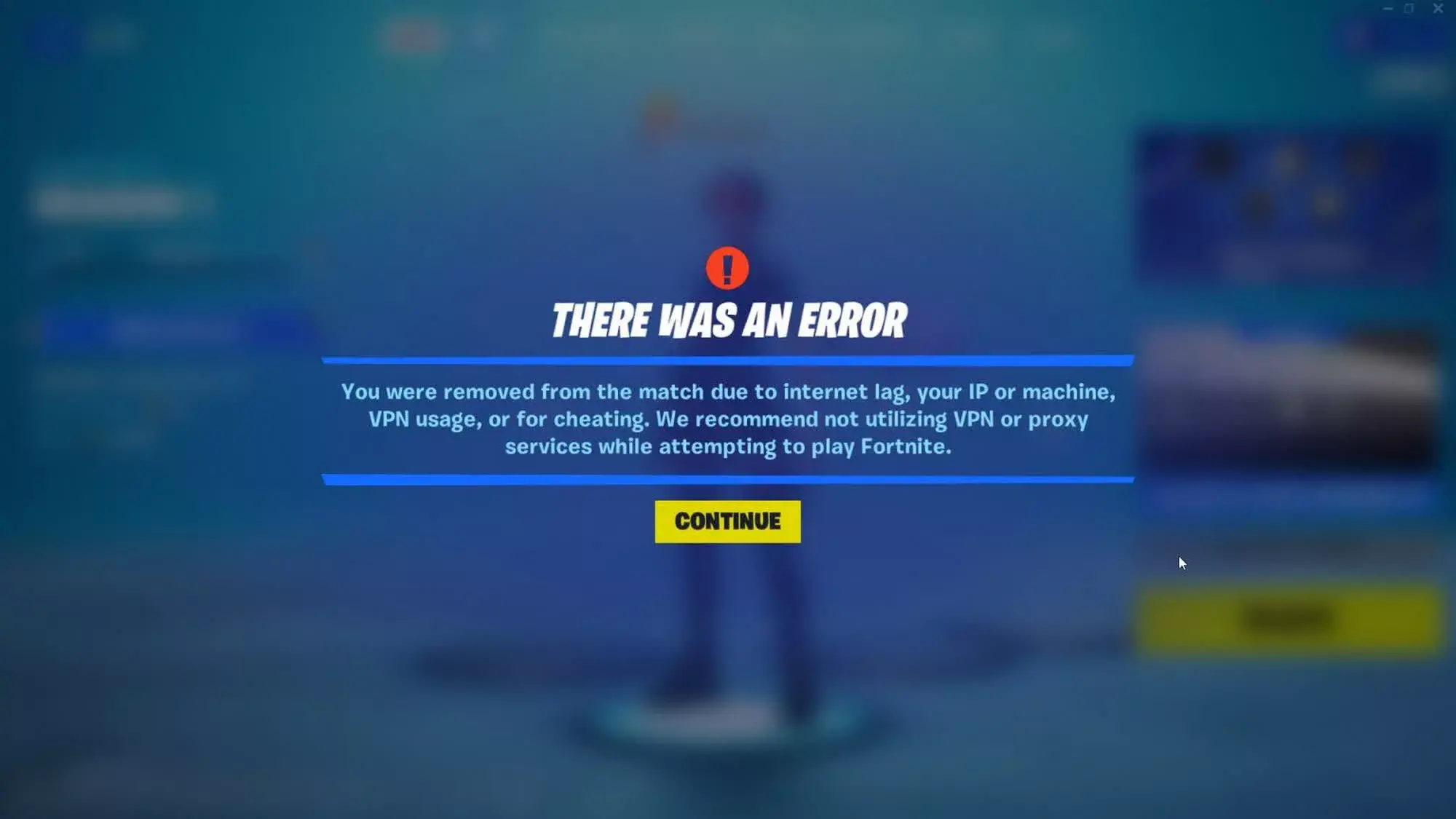 Erreur locale de Fortnite avec les connexions aux serveurs