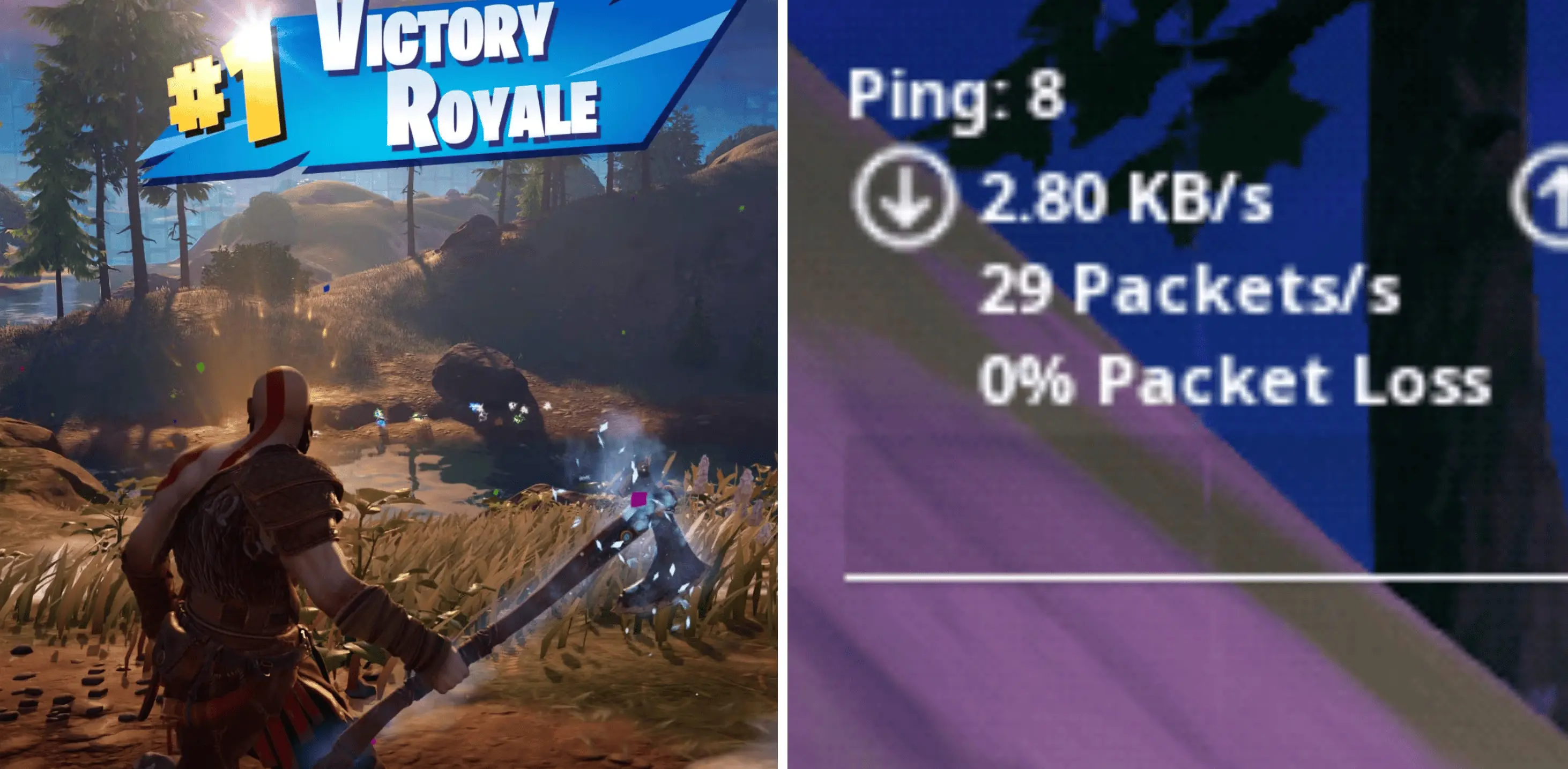 Indicador de ping en Fortnite