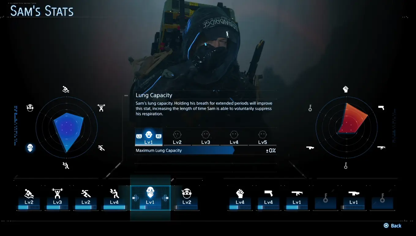 Sam's Stats — Lung Capacity | Death Stranding 2