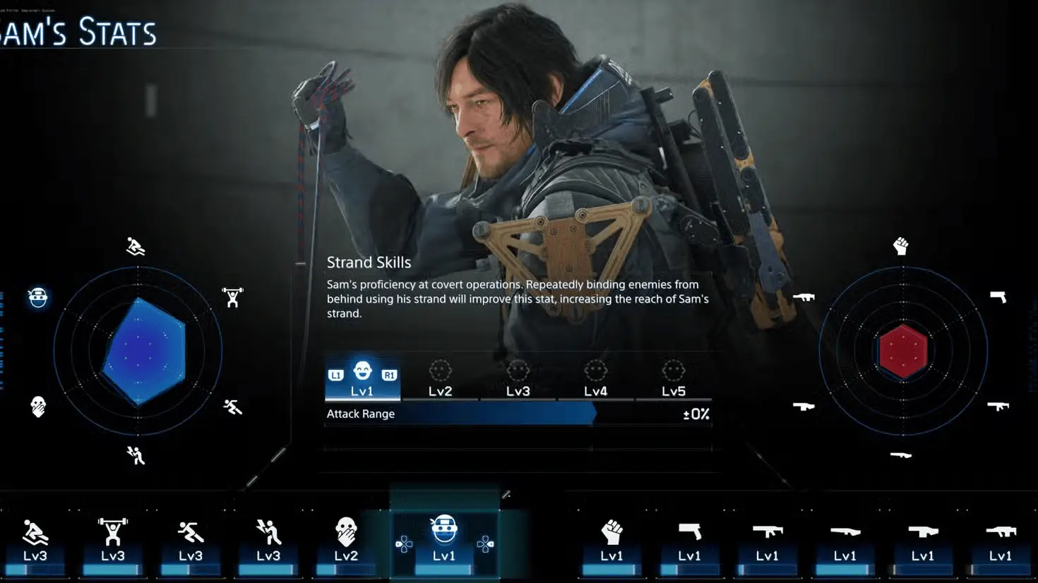 Sam's Stats — Strand Skills | Death Stranding 2