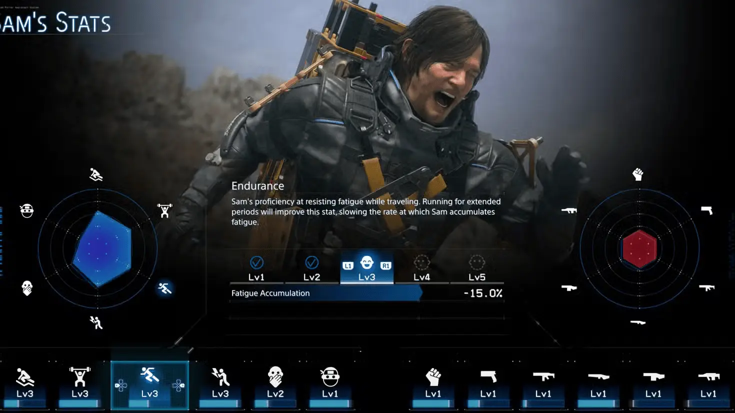 Sam's Stats — Endurance | Death Stranding 2