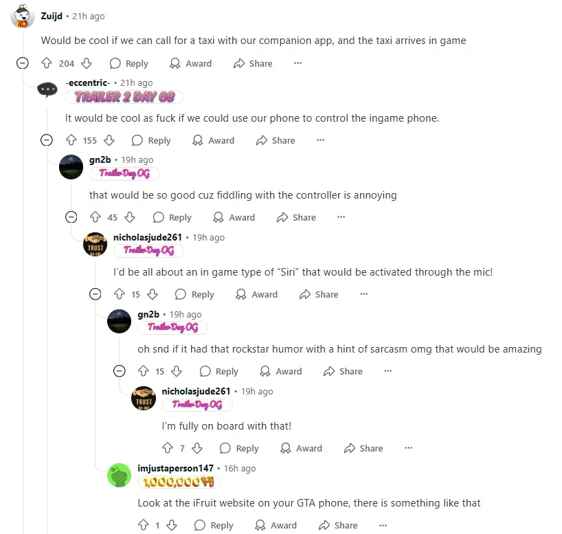 Comments on Reddit Post