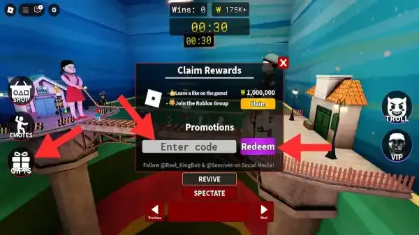 Cara Memasukkan Kode di Roblox Jump Rope