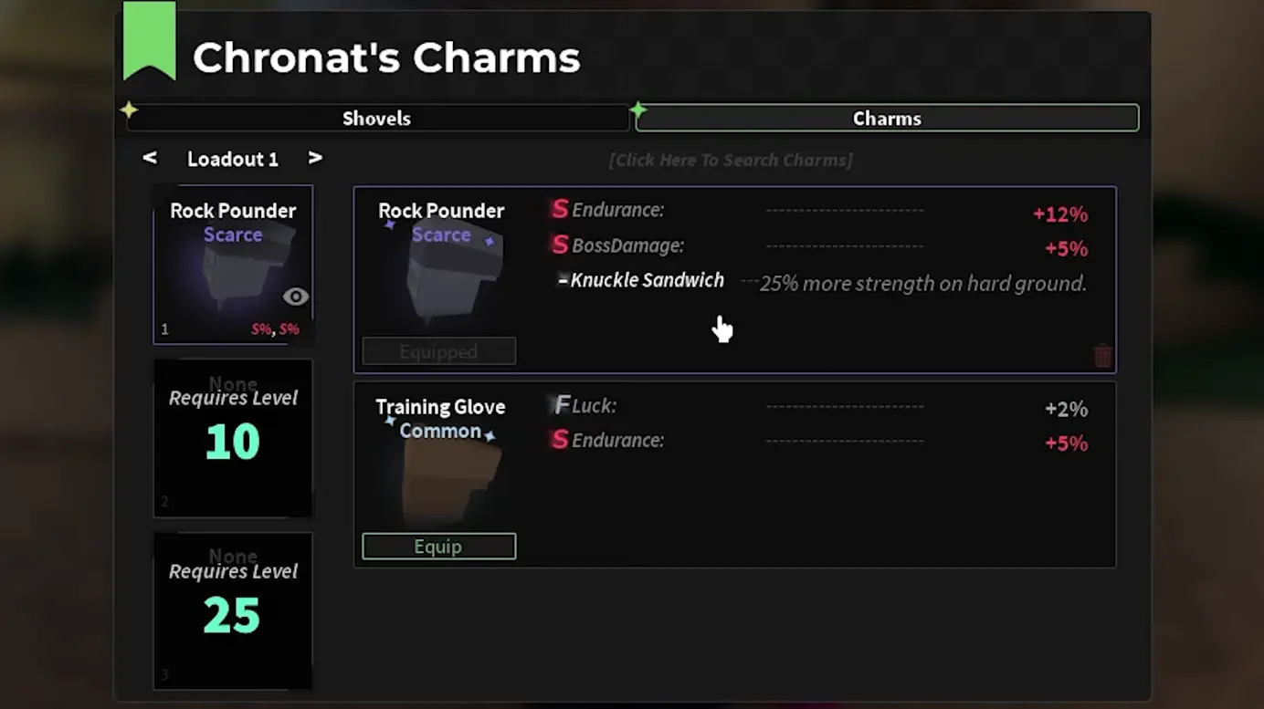 Rock Pounder Charm in Dig Roblox